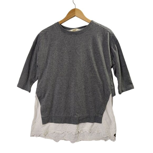 Matilda Jane In The Clouds Top‎ Women S Eyelet Lace Bottom Oversized Layered - Picture 3 of 11